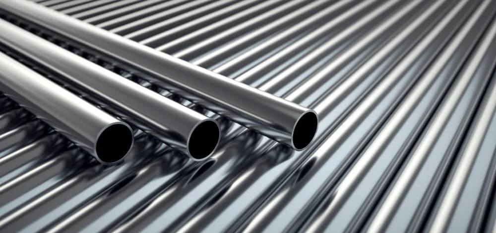 Tubos de aço galvanizado utilizados na fabricação de braços e postes de iluminação pública