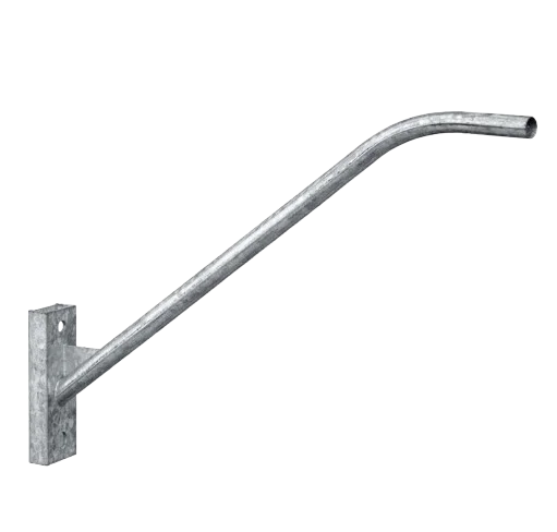 Braço curvo galvanizado para iluminação pública