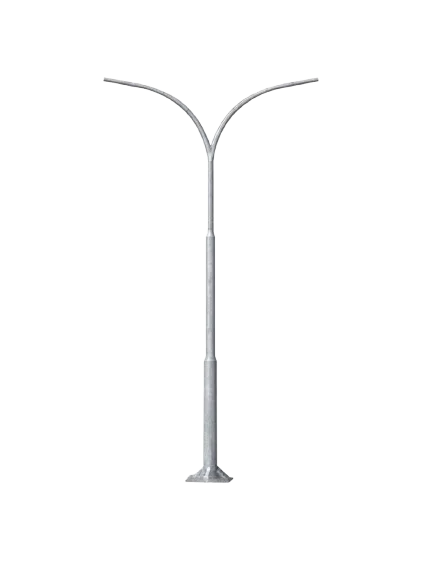 Poste galvanizado para iluminação pública